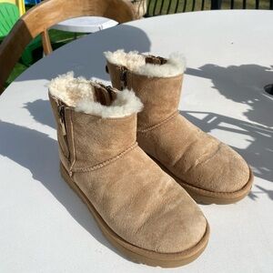 UGG Tan Shearling Boots Mini